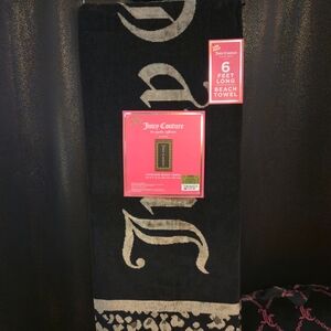 Juicy Couture Elegant Black and Gold Towel